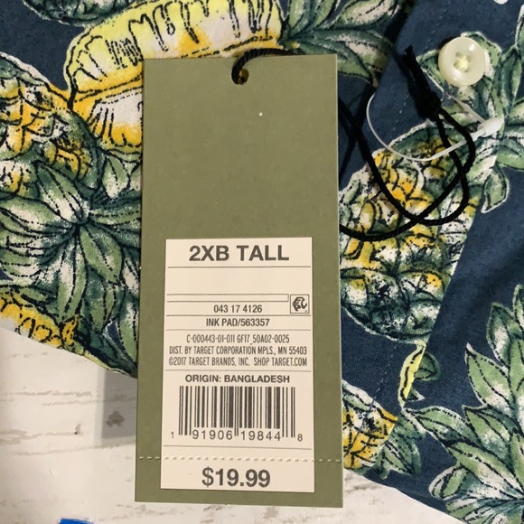 Goodfellow & Co Men’s Hawaiian Shirt size 2XB - Picture 3 of 8